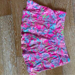 Lilly Pulitzer Pink and Blue Patterned Skirt size Medium